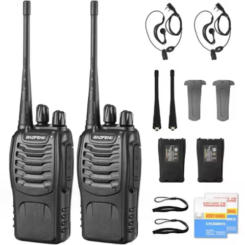 2PCS Baofeng BF-888S Walkie Talkie High-power 888s UHF 5W 400-470MHz BF888s H777 Long Range Two Way 