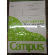 Campus test paper with horizontal dots