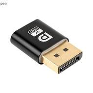 [PEO] Virtual Display Adapter DP Display Port Dummy Plug 4K Headless Ghost Emulator Connector EDID 4