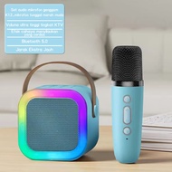 mic karaoke suara jernih Mikrofon dan audio mikrofon nirkabel terintegrasi karaoke bluetooth audio r