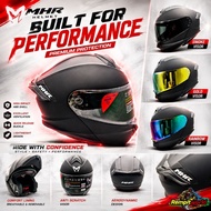 Helmet MHR GTZ Full Face Flip Up Double Visor FU935 Helmet FF935 M L XL Racing Matt black