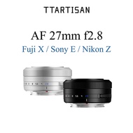TTArtisan AF27mm F2.8 Auto Focus Eye Recognition Camera Lens for Fujifilm / Sony