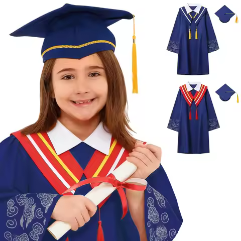 Graduation Kids Gown Cap Children Gowns Girls Toddler Kids Clothes Caps Graduation Gowns Doctoral Ta