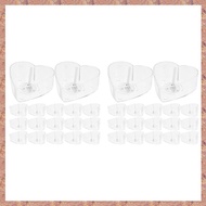 (QCMY) 60PCS Heart Shaped Tea Light Candle Cups with Wicks Clear Love Heart Candle Wax Tins Jars Cas