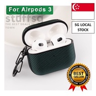 [SG FREE 🚚] Nylon Cloth Cover For Airpods 3 Case Anti-fall Earphone Case For Apple AirPods 3 Case Accessorie Wireless Ea