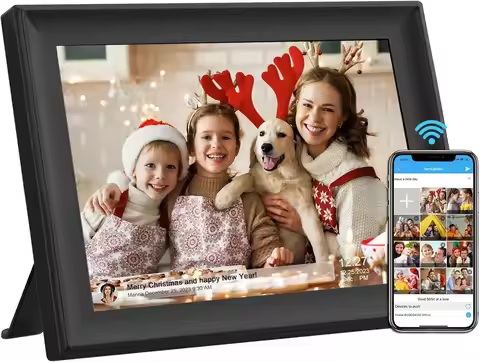 10.1 Inch WiFi Digital Picture Frame 32GB, HD IPS Touch Screen, Send Photos via App/Email, USB/SD Su
