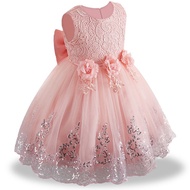 ZZOOI Elegant Toddler Girls Lace Princess Dress Flower Girls Wedding Dress For Kids Party Dresses Gi