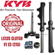 YAMAHA LC135 V1 ES CLUTCH (21S) 100% ORIGINAL FRONT FORK ASSY KYB FORK T UNDER BRACKET AAP STEERING 