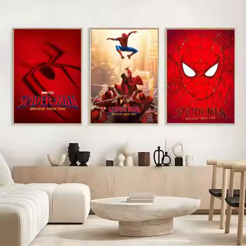 The Latest S_spider-M-Man MovieS Poster Frameless Poster Self-adhesive Art Waterproof Paper Sticker 