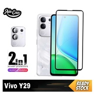 LAYAR 2 IN 1 Tempered Glass Full Screen Vivo Y29 Package Free Tempered Glass Camera