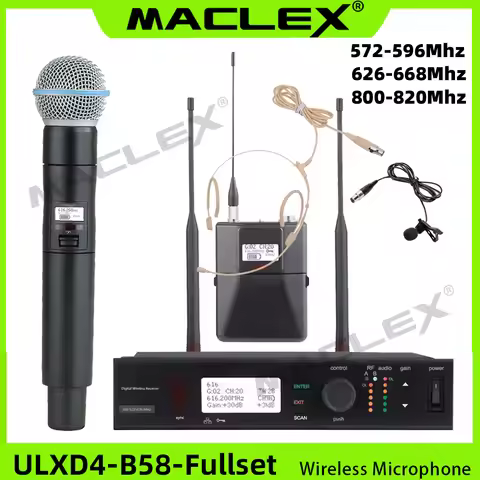 ULXDB58 ULXD24 wireless microphone system ULXD4-58 with BETA58 beta58a microphone suitable for QLXD4