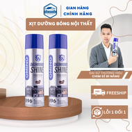 Xịt Dưỡng Bóng Nội Thất Ghế Da Ô Tô Hương Cafe OMINO M96 500ml - Chính Hãng Omino Vietnam