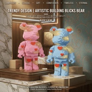 LS BRICKS Artistic Heart Block Bear 2630pcs Home Decor Gift 29cm DIY