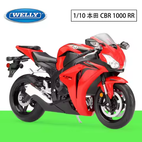 WELLY 1:10 HONDA CBR1000RR Alloy Racing Motorcycle Model Simulation Metal Street Motorcycle Model Co