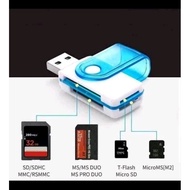 Usb To Card Reader Swivel All In One 4In1 Supports Sd MMC Ms M2 5.5 Cm X 2 Cm