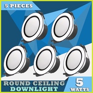 ➢ ➺ ➮ 5 Pieces Of 5watts LED Downlight White Black Super Bright Light Ceiling Pin Light Tri Color