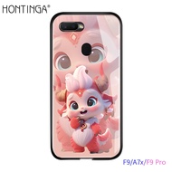 Hontinga เคสสำหรับ OPPO F11โปร F5 F7 F3 F9ค้นหา X2 X5 Pro 5G R11S R15 K1 Pro R7 R17 Plus F1 Plus R9S Plus เคส Reno เคสลายมังกรจีนปีใหม่กระจกเทมเปอร์เคสหลังแข็ง