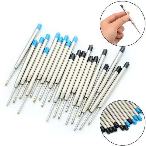 10 Pcs Blue Ink Parker Style Standard 1.0mm Ballpoint Pen Refills Nib Medium