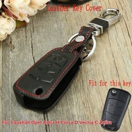 Car 3 Button PU Leather Remote Key Case Shell Cover For Vauxhall / Opel / Astra H / Corsa D / Vectra