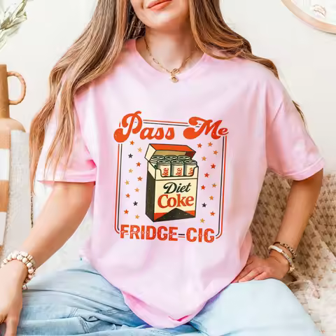 Funny Diet Coke Meme Retro 70s Graphic Tee Vintage Cigarette Soda Novelty Unisex T-Shirt Cotton Stre