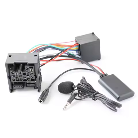 For Bmw E39 E46 E38 E53 16:9 Navigation Radio Harness Plug Microphone Handsfree Bluetooth 5.0 AUX Ad