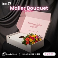 Mailer Bouquet Flower Box 45x25x10 cm | Premium Florist Flower Box | Strong Flower Bouquet Packaging