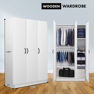 3 Door wardrobe closet wood ตู้เสื้อผ้า ตู้เสื้อผ้าไม้ ตู้ ตู้เก็บผ้า ตู้จัดเก็บ ความสูง 170ซม