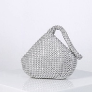 Triangle Bag Silver Clutch Summer Branded Bags Purse Diamond Designer Studded Handbag Woman Wedding Luxury Evening Wallet