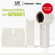New Bling DIY Diamond Crystal Sticker Sparkling Dryer Protector for GFS001 Goojodoq Mini Cooling Fan
