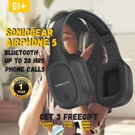 SonicGear Airphone 5 Bluetooth Headphone with Mic | High Clarity and Strong Bass