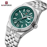 NAVIFORCE Men's Luxury Watch Waterproof Stainless Steel Strap Date Function Business Wristwatch 9277