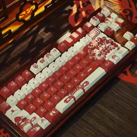 141 Keys Peking Opera National Style Keycaps Cherry Profile PBT Dye Sublimation Keycap For MX Mechan