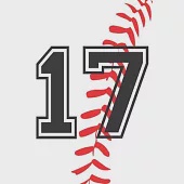 17 Journal: A Baseball Jersey Number #17 Seventeen Notebook For Writing And Notes: Great Personalized Gift For All Players, Coache