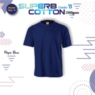 ROYAL BLUE CT7108 100% SUPERB VERY THICK COTTON ROUND NECK SHORT SLEEVE PLAIN TSHIRT UNISEX MEN WEAR