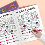 220 Sight Words Workbook For Kids,32Pages Thickened A4 Paper Word Puzzle Game,Read And Find Phonics