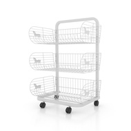 Kefva ชั้นตะกร้าวางของ 3 ชั้น รุ่น Pony สีสั่งผลิต แบบโครง ขนาดหน้ากว้าง 58 cm ชั้นตะกร้าวางสินค้า ช