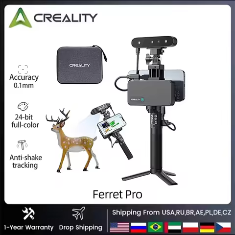 Creality CR-Scan Ferret Pro Portable Handheld 3D Scanner 0.1mm Accuracy Anti-Shake & Wireless Tracki