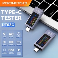 POROMETISTO UT03C Type-C Multi-function  Voltage Ammeter Power Meter 4~30V 0~12A Support DC Fast Cha