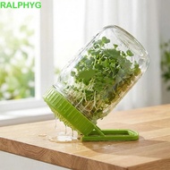 RALPHYG Germination Jar Lid, Plastic Sprouting Tray Mason Sprouting Lid, Practical Draining Mesh Eff