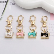 [ICHEN] 4pcs Mini Sewing Machine Keychains – A Stitch Of Memory & Meaning, Vintage Miniature Enamel 