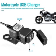 Bike USB Charger For Motorcycle Mobile Phone Power Supply Charger 12-24V