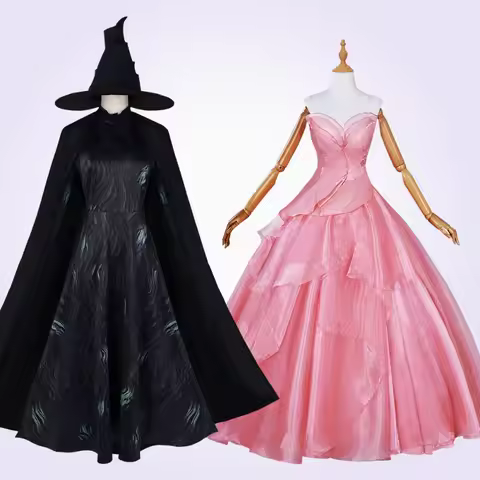 Evil Glinda Cosplay Costume Elphaba Disguise Women Pink Dress HalloweenCarnival Party Costume SuitUn