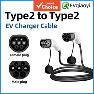 EVqiaoyi Type2 to Type2 EV Charging Cable 32A 7KW Female to Male 3M Cable for IEC62196-2 EV Charging