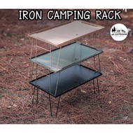 พร้อมส่งIron Camping Rack  แผ่นต่อ โต๊ะIGT ชั้นวางของแคมป์ปิ้งพับได้ โต๊ะตะแกรงพับได้ folding campin