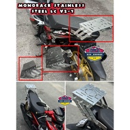LC135 V2-7 304 Stainless Steel Monorack Lipat LC135 V2-7 Tapak Box Rack Silver Rack Spoiler Besi Bar