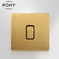 Brass switch push button switch light switches 1/2/3gang 2way Wall Switch socket brass Switch for livingroom Retro style switch