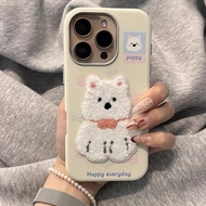 Cute West Highland OPPO Reno15 14 13 12 11 F 8T A74 A57 A5 A3 Pro Max Leather Grain Phone Case