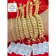 Xing Leong 916 Gold Hollow Sand Dunhil Bracelet/ 916. Gold Empty Sand Hand Chain