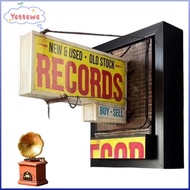 YVETTPH Record Store Retro Wall Light,  Miniature Yellow Record Wall Decor Light, Creative Energy Sa