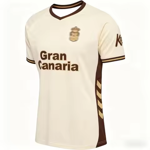 25_26 Unión Deportiva Las Palmas Home Football Jerseys 3Ds Printed Short Sleeved Sports T-shirt Same
